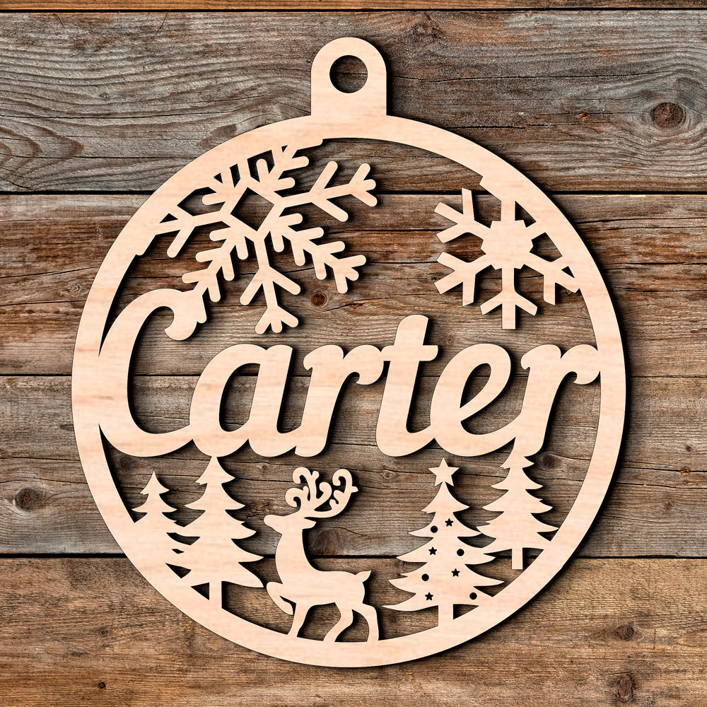 Personalized Wooden Christmas Ornaments