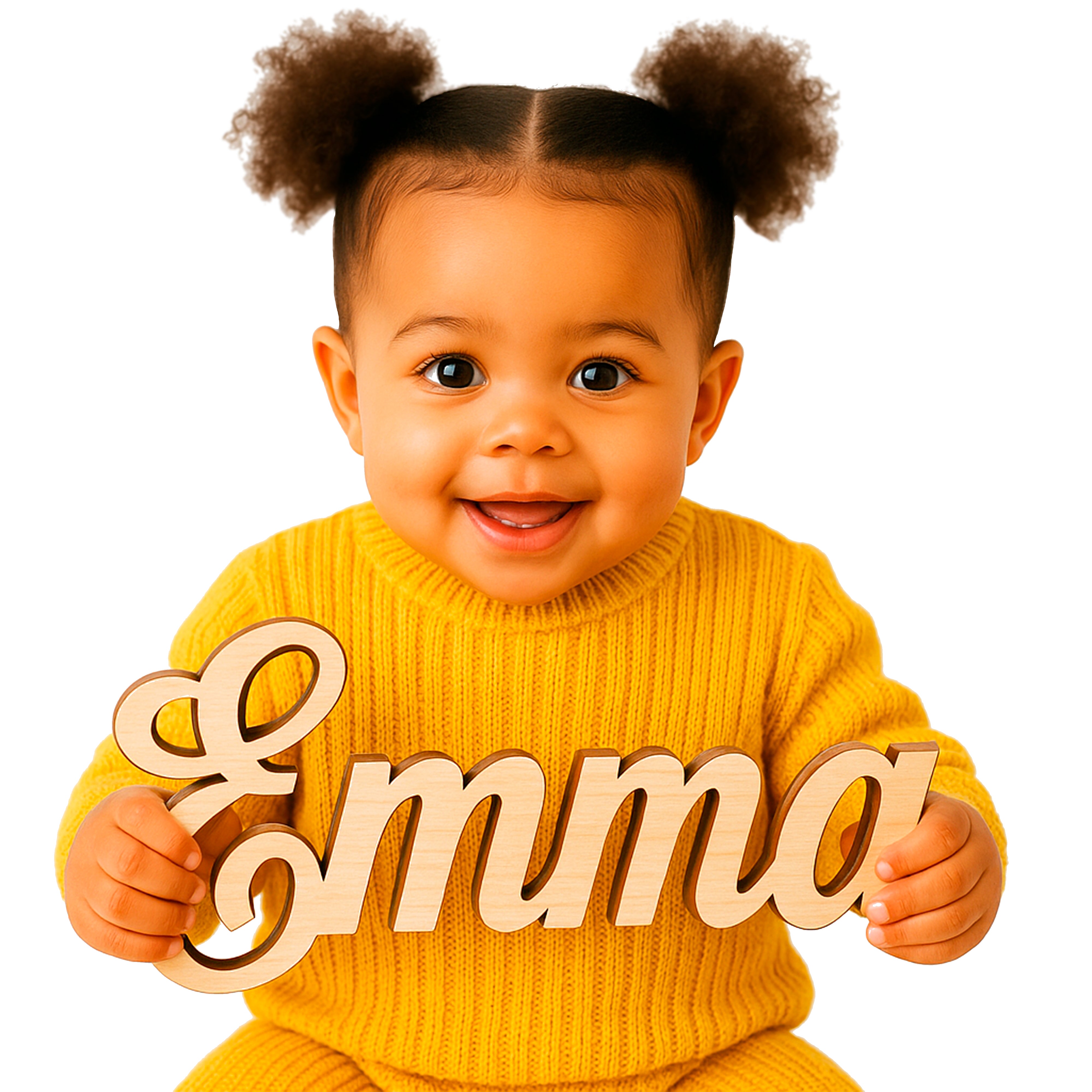 Wooden Baby Name Sign for Nursery Wall, Customized Name Sign
